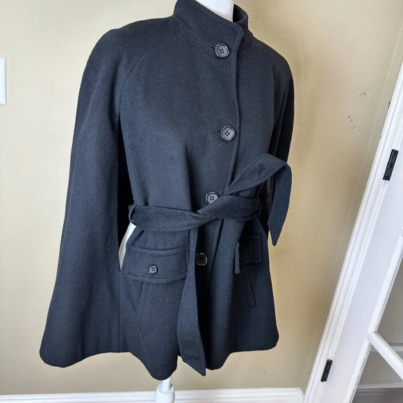 DALE DRESSIN Amicale Superfine Merino Wool Cape Style Jacket Coat One Size - Picture 8 of 10